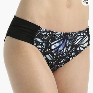 Panache Annalise Gathered Bikini Swim Bottom, S, Butterfly Print